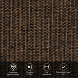 VICLLAX Outdoor Roller Shade Fabric for Porch Gazebo, Patio Blinds Roll Up Shade (8' W X 8' L), Mocha VICLLAX