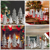 Maitys 12 Pcs Wooden Christmas Trees Tabletop Decor Wood 3D Christmas Trees Xmas Centerpieces Table Wooden Signs Farmhouse Tiered Tray Home Decor for Winter Home Office Farmhouse(Tree) Maitys