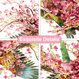 Piececool 3D Metal Model Puzzles for Adults, Peach Blossom Wish Cranes Model Building Kits, Brain Teaser Puzzle Beautiful DIY Craft Kits Great Birthday, 65Pcs Piececool