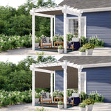 Patio Paradise 7' x 15' Pergola Canopy Replacement Cover Shade Cloth with Grommets Weighted Rods Outdoor Sun Shade Screen UV Block for Gazebo Backyard Deck Porch Balcony, Brown Patio