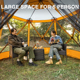 EVER ADVANCED Pop up Gazebo Tent for Backyard, 11.5 x 9.8 ft, Instant Screened Tent Screen House Canopy with Netting, Orange EVER ADVANCED