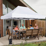 Yaheetech Heavy Duty Pop Up Canopy Tent, 10x15 Commercial Instant Shelter Tent, Outdoor Adjustable Canopy with Wheeled Bag, 4 Sandbags & 8 Stakes, White Yaheetech