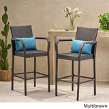 Christopher Knight Home Stewart Outdoor Bar Stool, Set of 2, Brown Christopher Knight Home