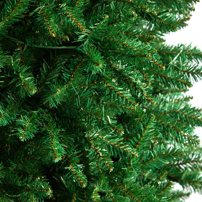 Nearly Natural 12ft. Slim Green Mountain Pine Artificial Christmas Tree with 1100 Clear LED Lights and 3235 Tips