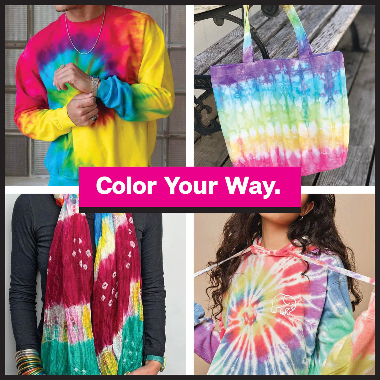 Tulip One-Step Tie-Dye Party, 18 Pre-Filled Bottles, Creative Group Activity, All-in-1 Fashion Design Kit, 1 Pack, Rainbow Tulip