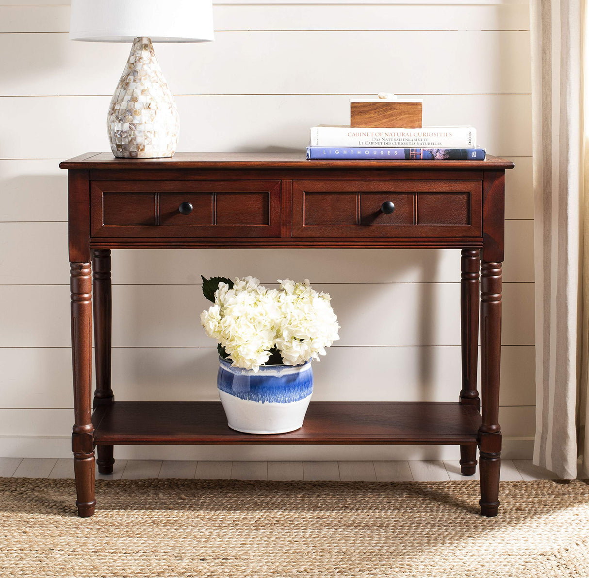 Safavieh American Homes Collection Samantha Dark Cherry 2-Drawer Console Table Safavieh