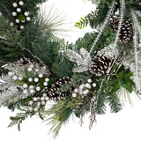 Northlight Real Touch™ Frosted Pinecones and Berries Christmas Wreath - 36" - Unlit Northlight