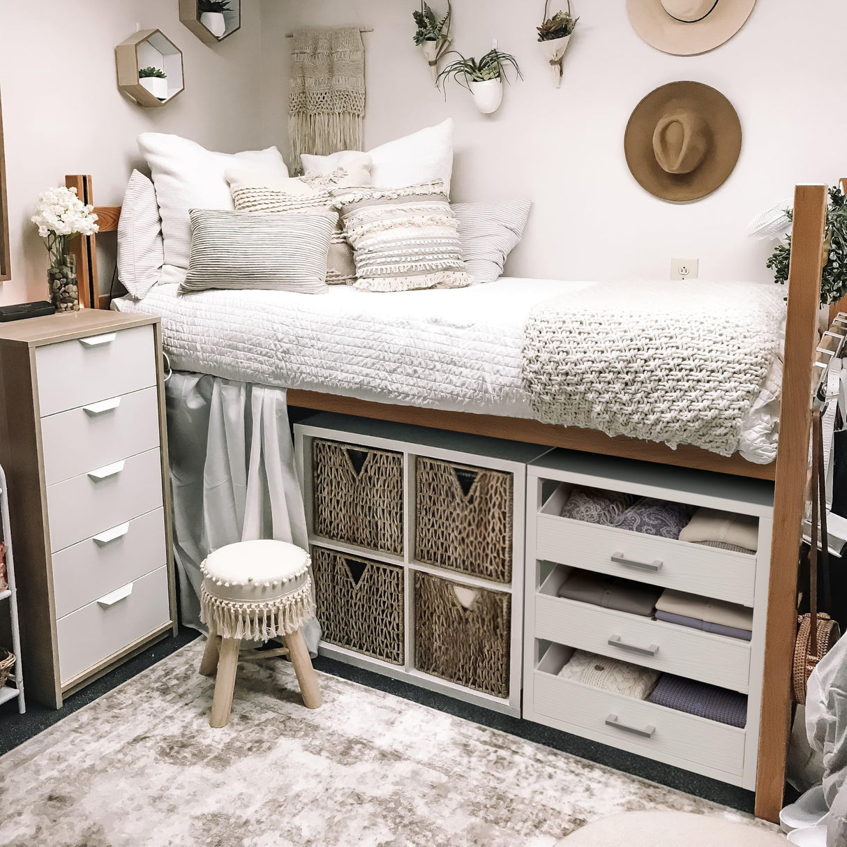 BOLUO Closet Drawers White 3 Drawer Dresser for Closet Organizers and Storage Bedroom Dorm Modern BOLUO