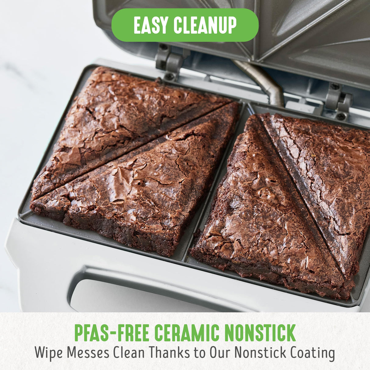 GreenLife Pro Electric Panini Press Grill and Sandwich Maker, Healthy Ceramic Nonstick Plates,Easy Indicator Light, PFAS-Free, Gray GreenLife