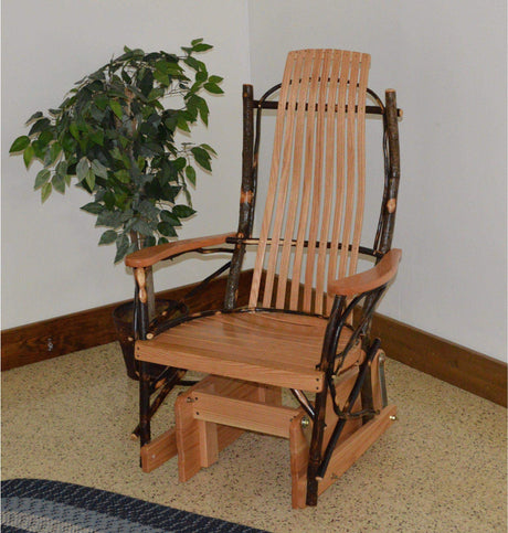 A & L Furniture Co. Amish Bentwood Hickory Glider Rocker - Lead TIME to Ship 6 Weeks A&L Furniture Company