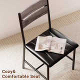 IRONCK Dining Table Set for 4, Wood Kitchen Table with Upholstered Chairs for Kitchen Room and Small Spaces, Grey IRONCK