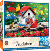MasterPieces 300 Piece EZ Grip Jigsaw Puzzle - An American Birdhouse - 18"x24" Masterpieces