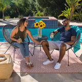 Best Choice Products 3-Piece Outdoor Acapulco All-Weather Patio Conversation Bistro Set w/Plastic Rope, Glass Top Table and 2 Chairs - Gray Best Choice Products