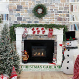 6 Feet Artificial Christmas Garland - Real Touch Cedar Garland - Christmas Decorations for Table,Fireplace,Mantle,Wall, Indoor Outdoor -Garland for Christmas Decorations - Free Battery LED Lights WHANLEY L&Q