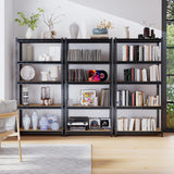 ZEUKMXOO Black Metal Shelves, 35.55''×16''×72'' Heavy Duty Garage Racks, Free Standing Shelf, Adjustable Storage Unit Organization, 2400 LBS Storage Racks for Garage ZEUKMXOO