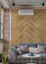 W&S 10pack Peel and Stick Real Wood Planks for Wall, Stick On Faux Teak Wood Panels for Bedroom,Living Room,RV, Adhesive Wooden Paneling for Interior Accent Wall, Self Stick Shiplap Boards (12.4Sq.Ft) W&S WOOD & STONE