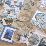 Auguro World Travel Scrapbook Kit A6 Grid Notebook Stationery Junk Journal Kit Scrapbooking Supplies Kit Craft DIY Gift for Adult Teen Girl Auguro