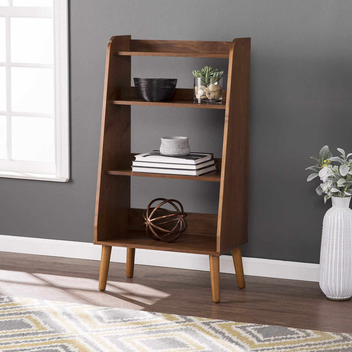 SEI Furniture Berritza Bookcase, Walnut SEI Furniture