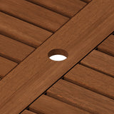 Furinno Tioman Outdoor Dining Table, Natural 35.5"D x 59.0"W x 29.0"H Furinno