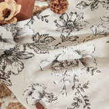 jinchan Linen Blend Curtains Floral Curtains for Living Room 108 Inch Length Black Printed Curtains Rod Pocket Back Tab Farmhouse Peony Flower Patterned Drapes Bedroom Window Curtain Set 2 Panels jinchan