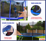 Machrus Upper Bounce Trampoline 7.5FT 9FT 10FT 12FT 14FT 15FT 16FT, Recreational Trampolines with Enclosure- ASTM Approved- Outdoor Trampoline for Kids and Adults with Safety Net and Spring Padding Upper Bounce