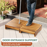 FANATU Wooden Platform Step Stool, 24.7" Step Platform for Adults & Elderly - Durable Mobility Stepping and Stair Assist Indoor & Outdoor, Heavy Duty/Non-Slip Step Stool for Handicap, Bedroom, Kitchen FANATU