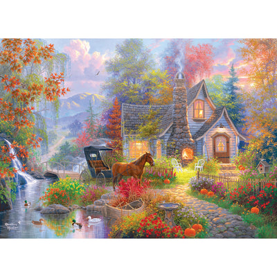 RoseArt - Abraham Hunter - Fairytale Cottage - 1000 Piece Jigsaw Puzzle for Adults