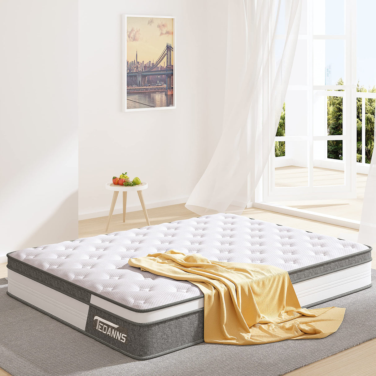 Teoanns Full Size Mattress, 14 Inch Medium Firm Full Mattress in a Box, Hybrid Mattress Full Size for Pressure Relief & Supportive, CertiPUR-US, 100 Nights Trial Teoanns