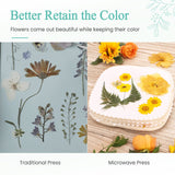 Etcokei Microwave Flower Press Kit - 4 Layer Quick Flower Pressing Tool, Great for Resin Arts, Scrapbooking, Nail Craft & DIY Arts - Adults & Kids Etcokei