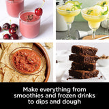 Ninja Blender, Compact Kitchen System, 1200W, 3 Functions for Smoothies, Dough & Frozen Drinks with Auto-IQ, 72-oz.* Blender Pitcher, 40-oz. Processor Bowl & 18-oz. Single-Serve Cup, Grey, AMZ493BRN Ninja