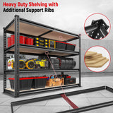 REIBII 40" W Garage Shelving 2000LBS Storage Shelves Heavy Duty Shelving 4 Tier Adjustable Metal Shelves for Garage Shelves Storage Rack Closet Shelving Pantry Shelves Utility Shelf,40" W*20''D*60''H REIBII