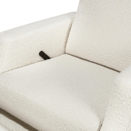 Namesake Crewe Recliner and Swivel Glider in Ivory Boucle with Light Wood Base, Greenguard Gold Certified NAMESAKE