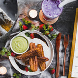 Wooden Cutlery Set For Dinner, Kitchen Flatware Tableware Utensil Set Includes Spoon, Fork, Knife (12 Pieces) Geiserailie