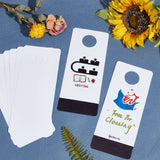 GLOBLELAND 30Pcs 8x3.23Inch PVC Door Knob Hangers Blank Door Signs to Write Your Own Messages for DIY Craft Home Office Hotel Restaurant Decoration GLOBLELAND