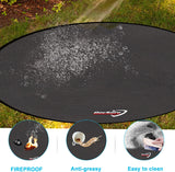 DocSafe 36" Round Under Grill Mat,4 Layers Fire Pit Mat,Fireproof Mat Protect Mat for Deck,Patio,Grass,Outdoor Charcoal,Smokers,Reusable Oil-Proof and Waterproof Indoor Fireplace Mat BBQ Floor Mat DocSafe