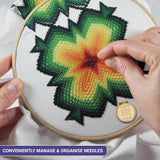 The Quilted Bear Needle Minders - Magnetic Enamel Needle Keeper for Sewing Pins, Sewing Needles, Embroidery Needles, Cross Stitch Needles - Cross Stitch The Quilted Bear