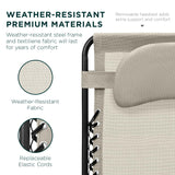 Best Choice Products Oversized Zero Gravity Chair, Folding Outdoor Patio Lounge Recliner w/Cup Holder Accessory Tray, Pillow - Ivory Best Choice Products