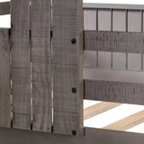 House Bunk Beds Twin over Full with Roof and Window in Distressed Grey by Harper & Bright Designs Harper & Bright Designs