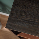 Sauder Canton Lane Industrial 3-Shelf Bookcase with Door/Book Shelf, Brew Oak Finish Sauder