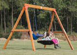 Dolphin Playground DIY Swing Sets for Backyard, Wooden Playground Sets for Backyards with Saucer Swing and Belt Swing, Kids Outdoor Play Equipment, Outdoor Playset for Any Swing Replacements DOLPHIN PLAYGROUND T