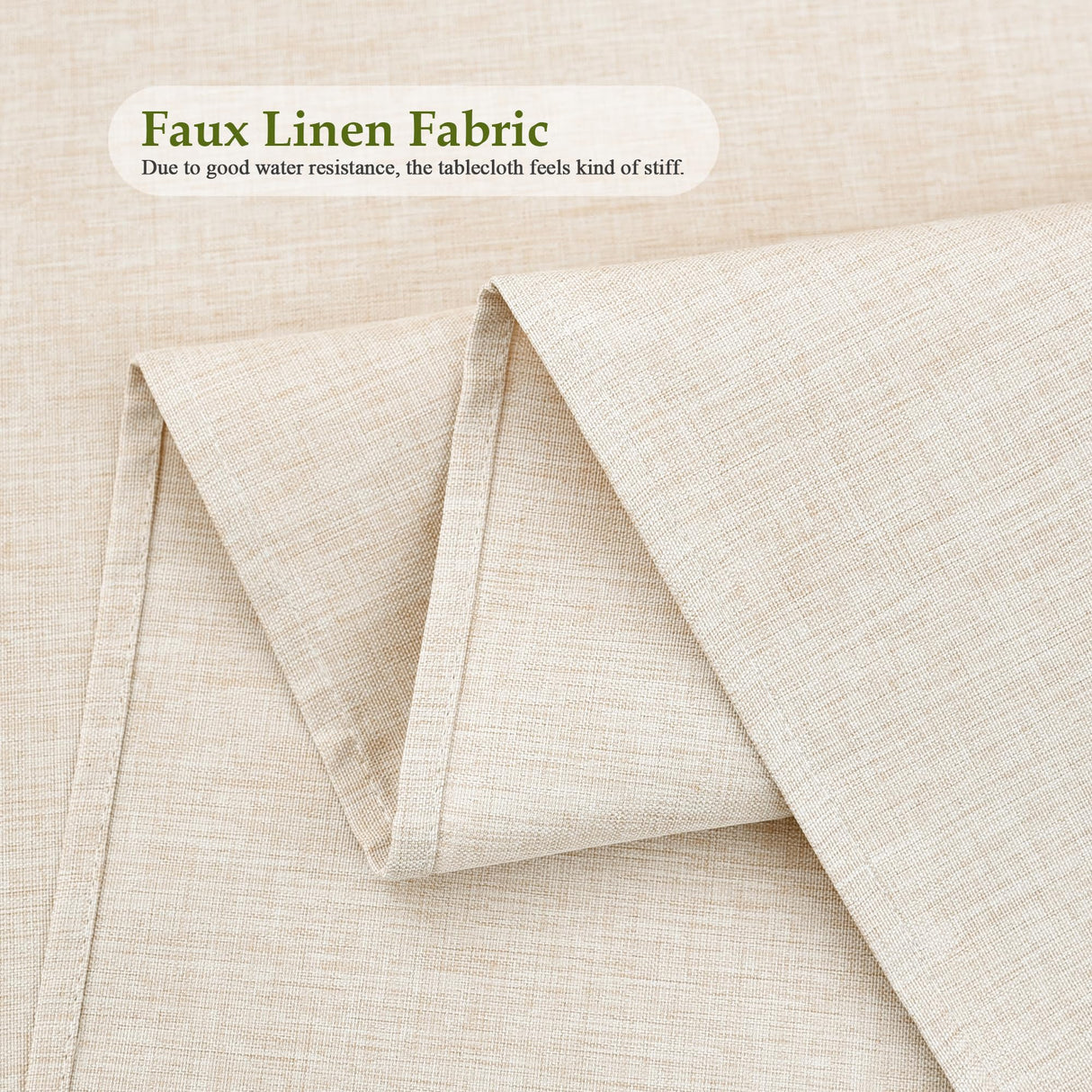 Faux Linen Small Square Tablecloth Farmhouse Waterproof Neutral Table Cloth Washable Table Cover for Indoor Outdoor Home Kitchen Dinning Room 36 x 36 Inch Trczzone