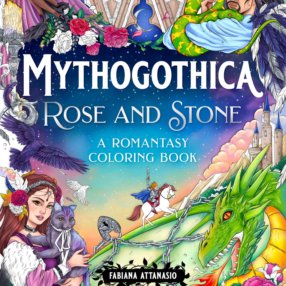 The Stone Roses Colouring In Mythogothica: Rose and Stone: A Romantasy Coloring Book – WoodArtSupply