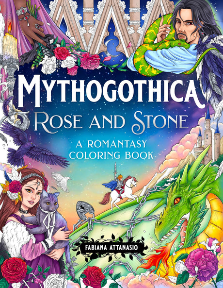 Mythogothica: Rose and Stone: A Romantasy Coloring Book WoodArtSupply