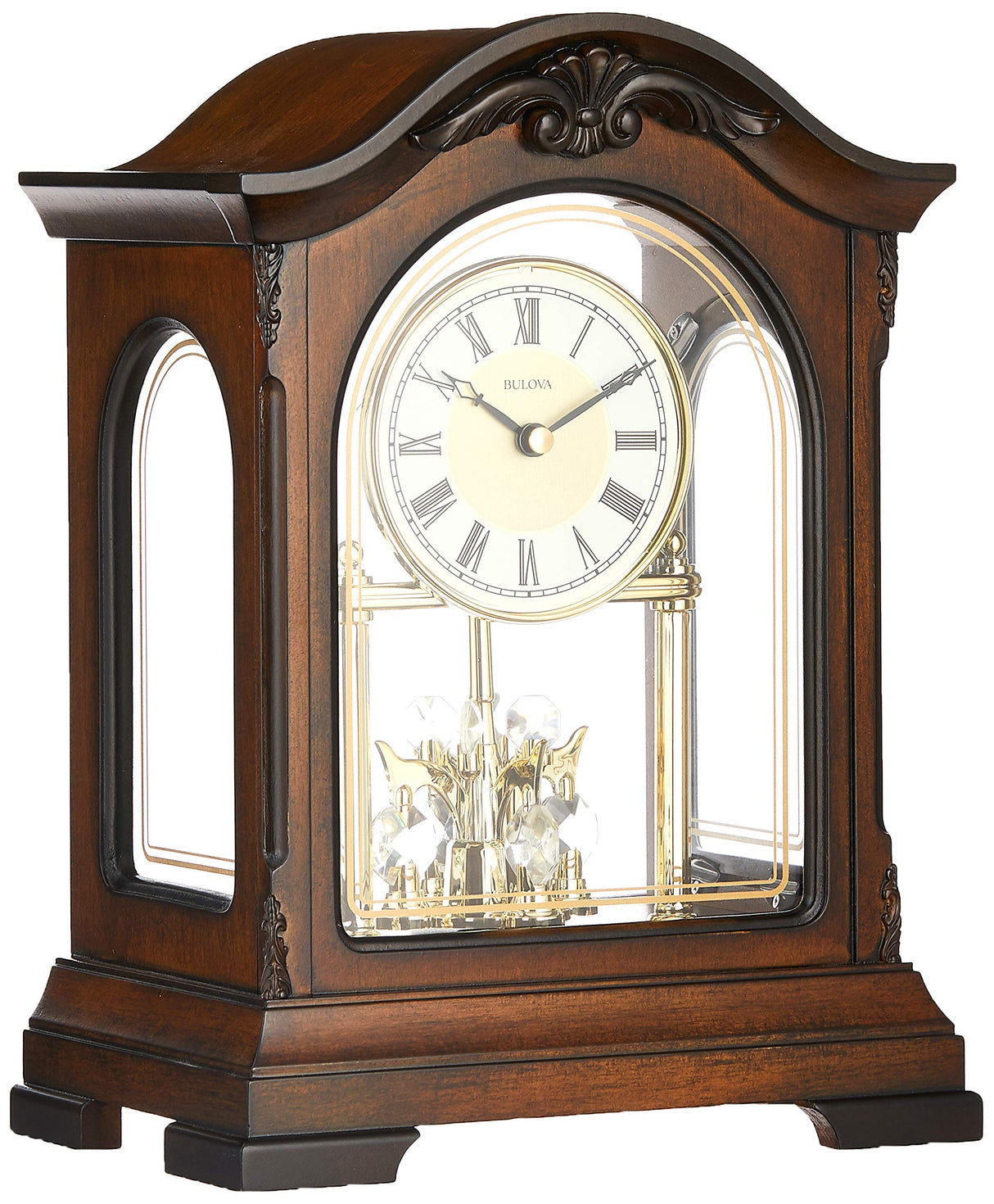 Bulova B1845 Durant Chiming Clock, Walnut Bulova