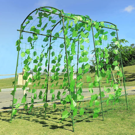 Large Garden Arch Trellis Tunnel Trellis for Climbing Plants Outdoor Vegetables Like Squash Cucumber and Grape Vilege