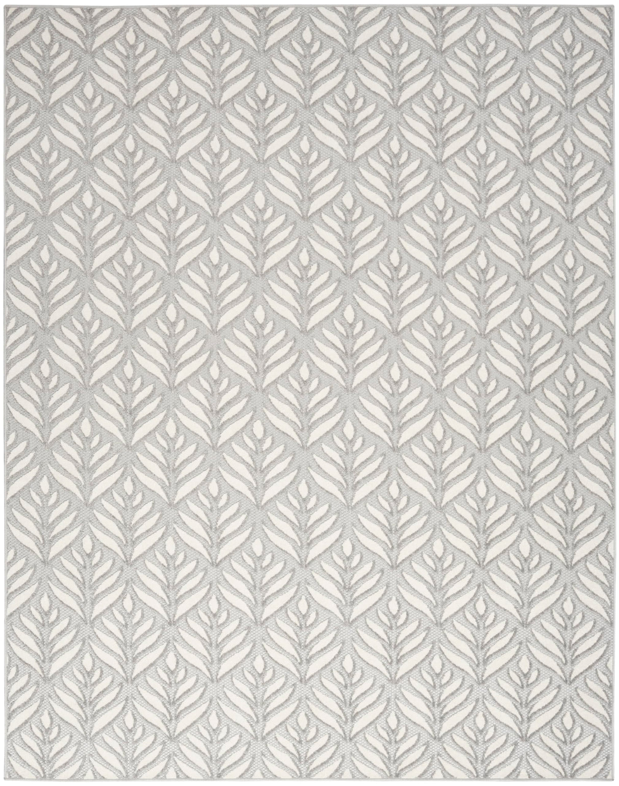 Nourison Home Aloha Indoor/Outdoor Grey 9' x 12' Area Rug, Easy Cleaning, Non Shedding, Bed Room, Living Room, Dining Room, Kitchen (9x12) Nourison