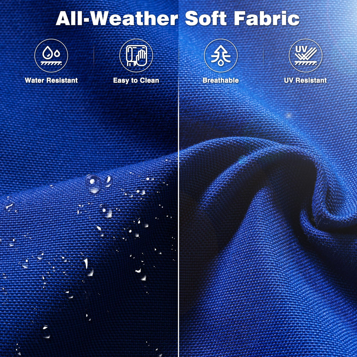 ovios Outdoor Furniture Set 10 Pieces Patio Conversation Set Rocking Swivel Chairs All Weather Rattan Wicker Sofa Couch for Backyard Porch Deck, Brown Wicker, Navy Blue ovios