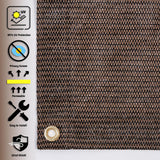 SUNNY GUARD Shade Cloth Custom Size 3x18 FT Sun Shade Screen Fabric Shade Cover Tarp with Grommets for Pergola Backyard Garden, Brown(We Customized) SUNNY GUARD