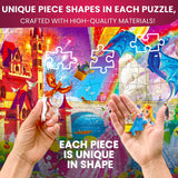 QUOKKA 100 Piece Puzzles for Kids Ages 8-10 – 3XSET Puzzles for Kids Ages 4-6 – Search & Find Mermaids Unicorns Kid Activities Included for 5-8 Year Old – Toddler Learning Toy Game Gift for Girls QUOKKA