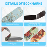 Chambom 16 PCS Magnetic Bookmarks - Bookmarks for Book Lovers, Bulk Bookmarks, Oil Painting Magnetic Bookmarks for Women, Men, Kids, Students Chambom